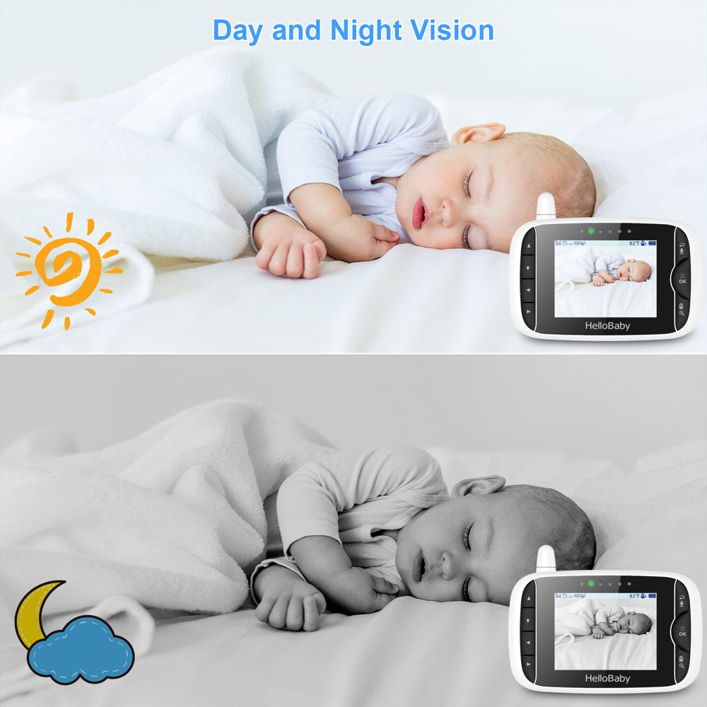 "Pan-Tilt-Zoom Baby Monitor: Crystal Clear Video, Night Vision, 2-Way Talk, Temp Sensor & More!"
